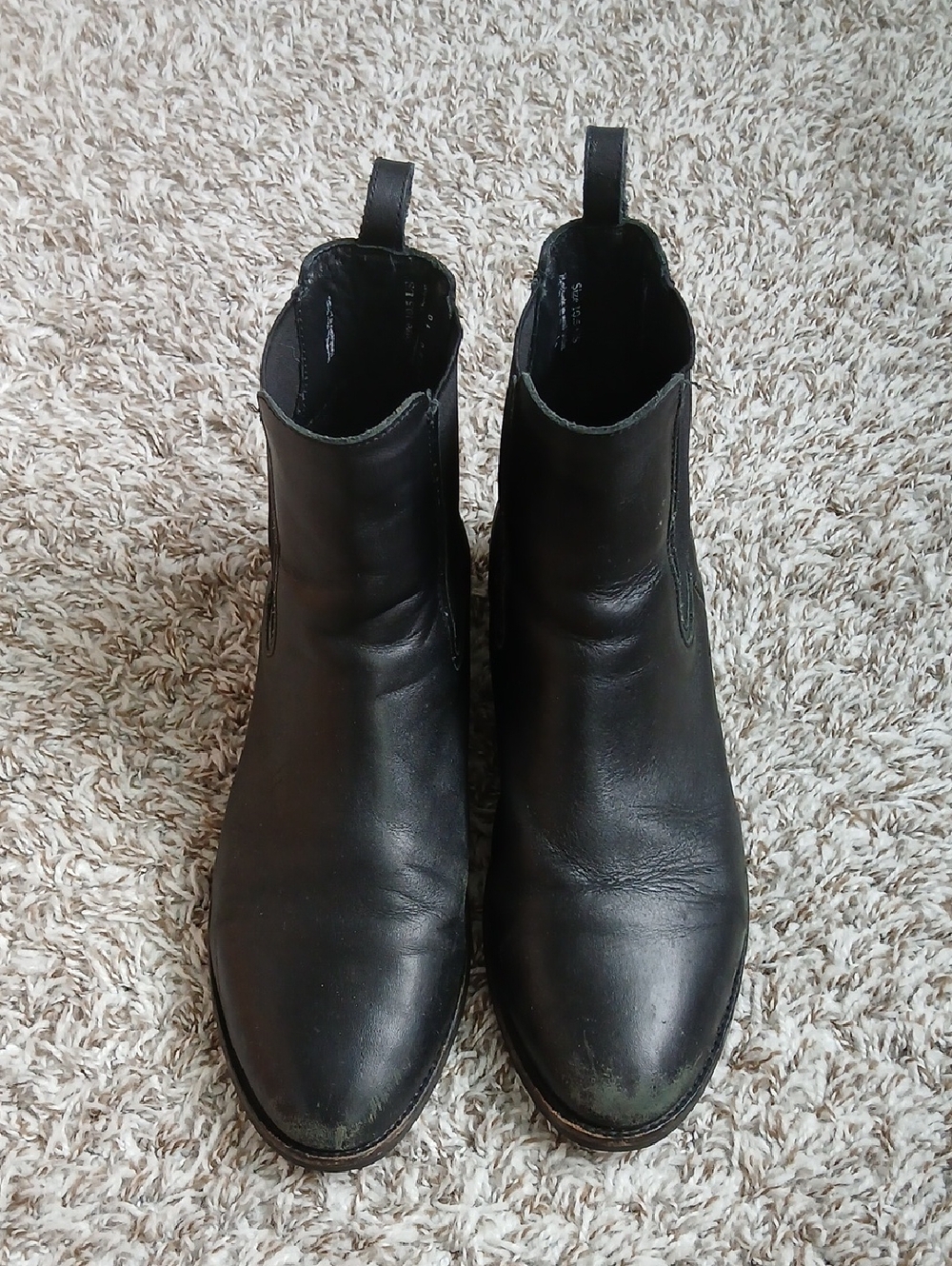 Thursday Boot Company Size 10.5 Classic Black Leather Chelsea Boots